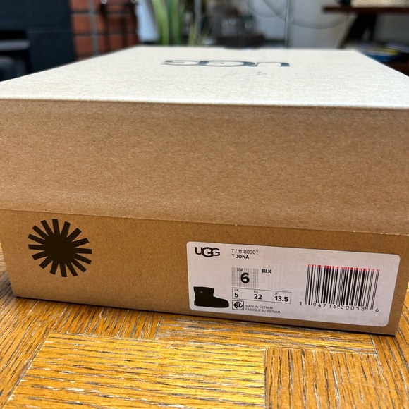 UGG Kids Black Suede Boots - Picture 2 of 7